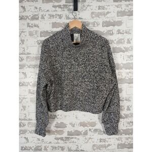 Aerie Black and White Cowl Neck Sweater